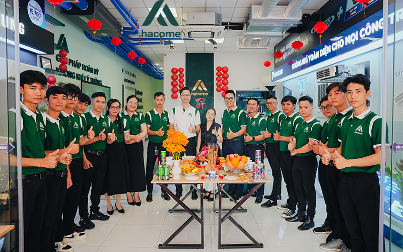 Mâm cúng khai trương công ty TNHH Cơ Điện Lạnh HACO (HACOME)
